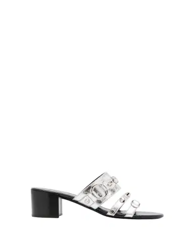 Balenciaga City Leather Block-Heel Sandals | Thumbnail 1 Balenciaga City Leather Block-Heel Sandals | Thumbnail 1