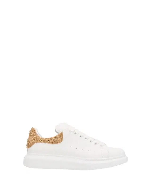 Snakeskin-Print Leather Oversized Low-Top Sneakers