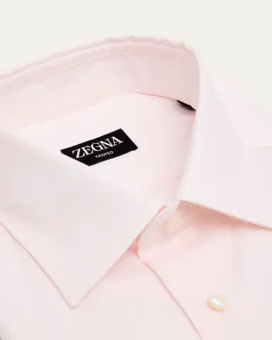 ZEGNA Men's Trofeo Cotton Tonal Stripe Dress Shirt | Thumbnail 2 ZEGNA Men's Trofeo Cotton Tonal Stripe Dress Shirt | Thumbnail 2