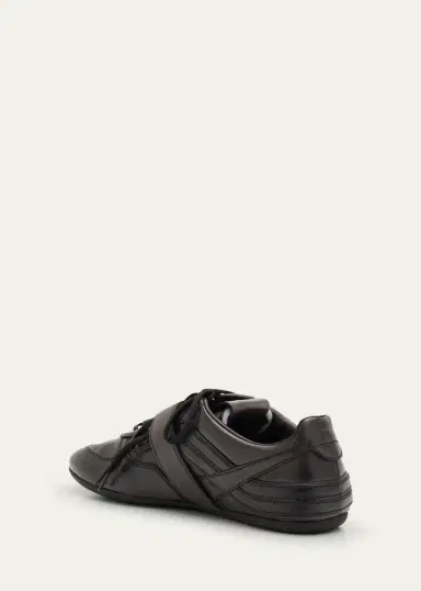 Miu Miu Allacciate Leather Buckle Low-Top Sneakers | Thumbnail 4 Miu Miu Allacciate Leather Buckle Low-Top Sneakers | Thumbnail 4