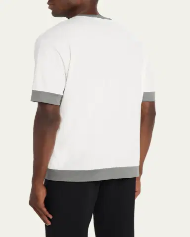 Giorgio Armani Men's Interlock Jersey Crewneck T-Shirt | Thumbnail 3