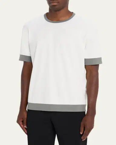 Giorgio Armani Men's Interlock Jersey Crewneck T-Shirt | Thumbnail 4