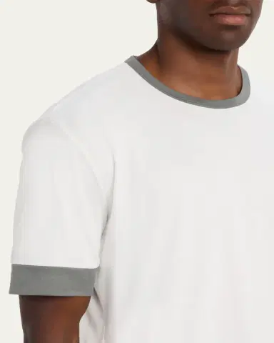 Giorgio Armani Men's Interlock Jersey Crewneck T-Shirt | Thumbnail 5