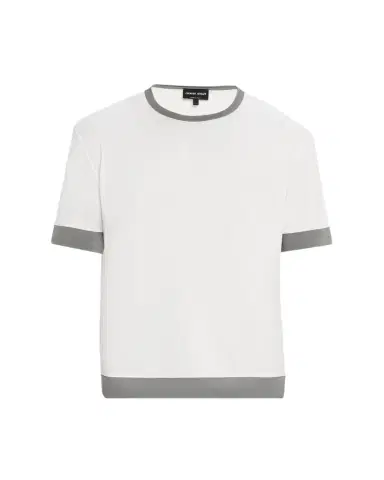 Giorgio Armani Men's Interlock Jersey Crewneck T-Shirt | Thumbnail 1