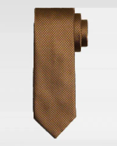 Brioni Men's Tonal Oval Jacquard Silk Tie | Thumbnail 2