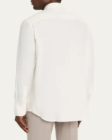 Brioni Men's Cotton and Cashmere Sport Shirt | Thumbnail 3