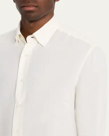 Brioni Men's Cotton and Cashmere Sport Shirt | Thumbnail 5