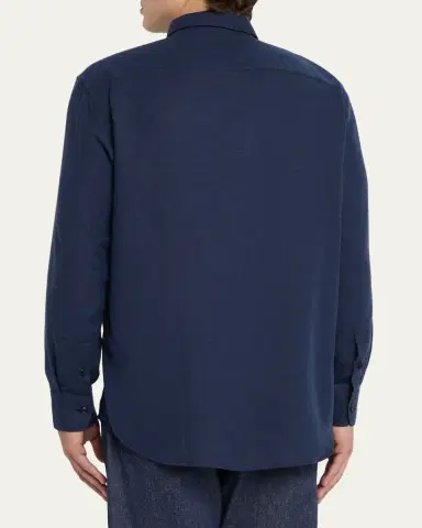 Brioni Men's Cotton and Cashmere Sport Shirt | Thumbnail 7