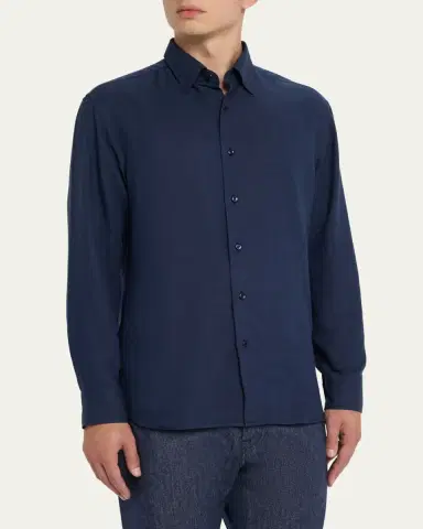 Brioni Men's Cotton and Cashmere Sport Shirt | Thumbnail 8