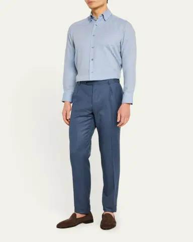Brioni Men's Cotton and Cashmere Sport Shirt | Thumbnail 10