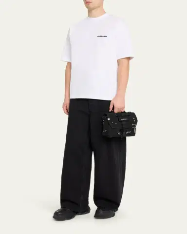 Balenciaga Men's Pierced Canvas Army Messenger Bag | Thumbnail 5 Balenciaga Men's Pierced Canvas Army Messenger Bag | Thumbnail 5