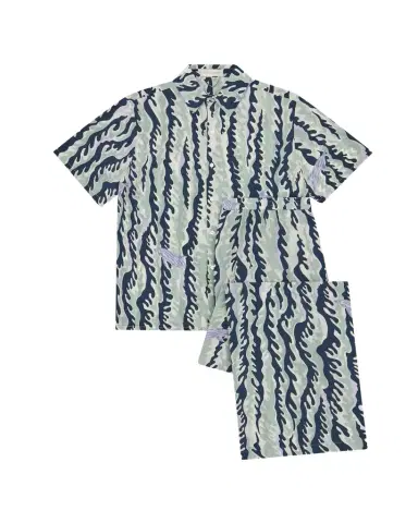 Olivia von Halle Alabama Marina Dolphin-Print Silk Pajama Set | Thumbnail 1 Olivia von Halle Alabama Marina Dolphin-Print Silk Pajama Set | Thumbnail 1