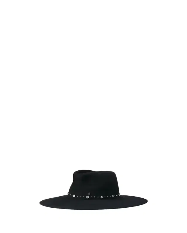 Maison Michel Roy Rock Studs Wool Felt Fedora Hat