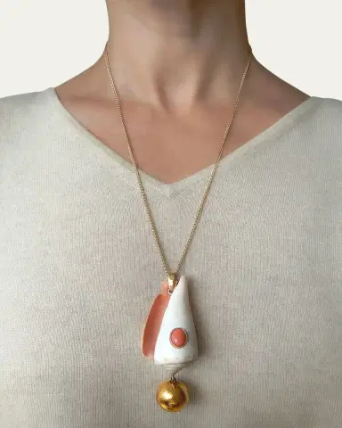 Haute Victoire 14K Shell and Coral Keepsake Necklace | Thumbnail 2 Haute Victoire 14K Shell and Coral Keepsake Necklace | Thumbnail 2