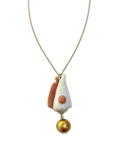 Haute Victoire 14K Shell and Coral Keepsake Necklace | Thumbnail 1 Haute Victoire 14K Shell and Coral Keepsake Necklace | Thumbnail 1
