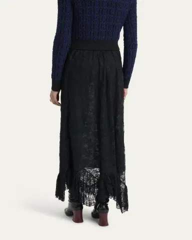 Chloé Flower Lace Ruffle-Hem Maxi Skirt | Thumbnail 3