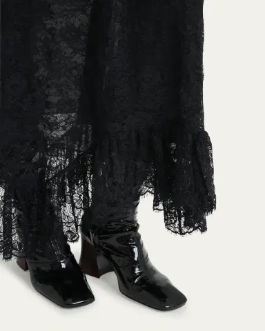Chloé Flower Lace Ruffle-Hem Maxi Skirt | Thumbnail 5
