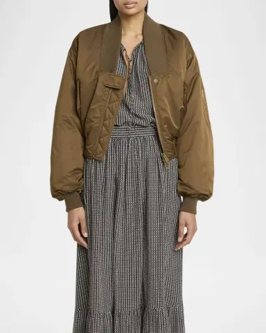 Chloé V-Neck Bomber Jacket | Thumbnail 3 Chloé V-Neck Bomber Jacket | Thumbnail 3