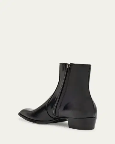 Saint Laurent Men's Roman 35 Leather Side-Zip Ankle Boots | Thumbnail 4