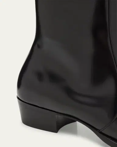 Saint Laurent Men's Roman 35 Leather Side-Zip Ankle Boots | Thumbnail 5