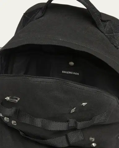 Balenciaga Men's Army Pierced Canvas Backpack | Thumbnail 4