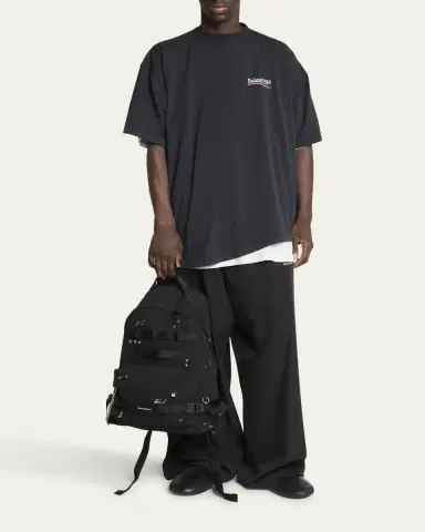 Balenciaga Men's Army Pierced Canvas Backpack | Thumbnail 5