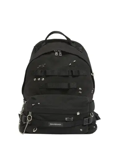 Balenciaga Men's Army Pierced Canvas Backpack | Thumbnail 1