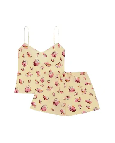 Olivia von Halle Elle Junonia Shell-Print Cami Pajama Set | Thumbnail 1 Olivia von Halle Elle Junonia Shell-Print Cami Pajama Set | Thumbnail 1