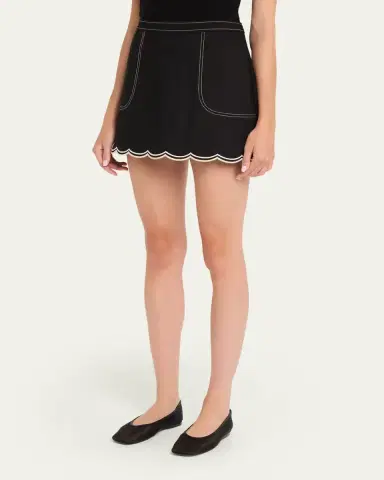 Ramy Brook Cheryl Scallop-Hem Mini Skirt | Thumbnail 4 Ramy Brook Cheryl Scallop-Hem Mini Skirt | Thumbnail 4