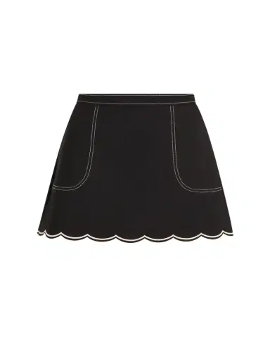 Ramy Brook Cheryl Scallop-Hem Mini Skirt | Thumbnail 1 Ramy Brook Cheryl Scallop-Hem Mini Skirt | Thumbnail 1