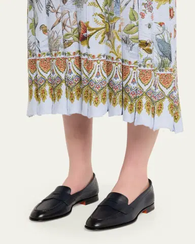 Santoni Famed Leather Loafers | Thumbnail 2