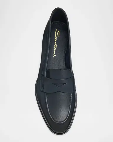 Santoni Famed Leather Loafers | Thumbnail 10