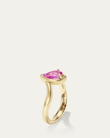 Aaryah BB Thelma Power Pinky Ring in 14K Gold and Pink Sapphire | Thumbnail 2 Aaryah BB Thelma Power Pinky Ring in 14K Gold and Pink Sapphire | Thumbnail 2