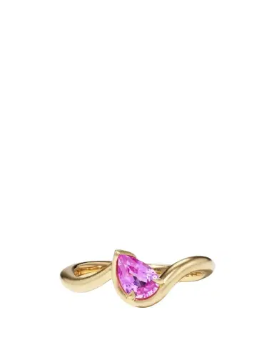Aaryah BB Thelma Power Pinky Ring in 14K Gold and Pink Sapphire | Thumbnail 1 Aaryah BB Thelma Power Pinky Ring in 14K Gold and Pink Sapphire | Thumbnail 1