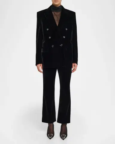 Saint Laurent Velvet Flare Trousers | Thumbnail 15 Saint Laurent Velvet Flare Trousers | Thumbnail 15