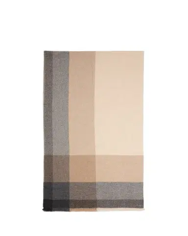 Brunello Cucinelli Men's Uneven Plaid Wool-Cashmere Scarf | Thumbnail 1 Brunello Cucinelli Men's Uneven Plaid Wool-Cashmere Scarf | Thumbnail 1