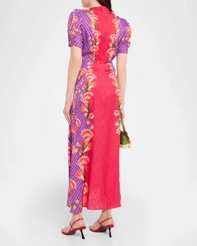 Saloni Lea Printed Long Dress | Thumbnail 2 Saloni Lea Printed Long Dress | Thumbnail 2