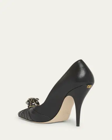 Valentino Garavani Pas de Chat Leather Pumps | Thumbnail 4 Valentino Garavani Pas de Chat Leather Pumps | Thumbnail 4