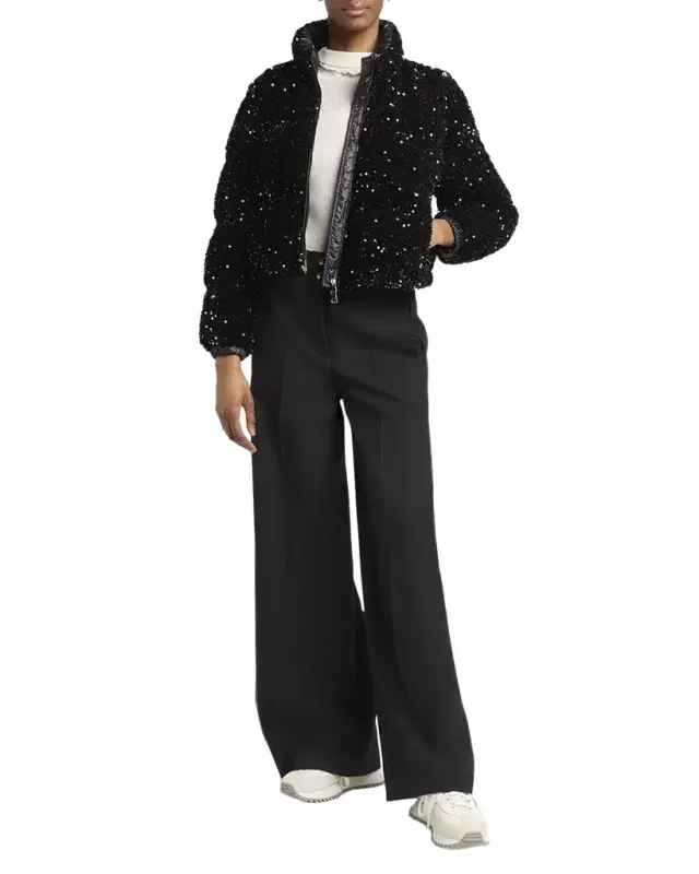 Louvi Sequined Short Down Jacket