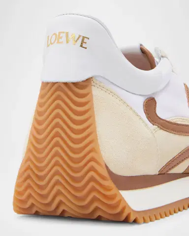 Loewe Flow Runner Suede and Leather Sneakers | Thumbnail 2 Loewe Flow Runner Suede and Leather Sneakers | Thumbnail 2