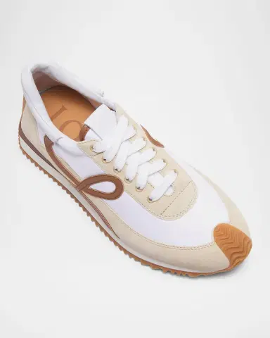 Loewe Flow Runner Suede and Leather Sneakers | Thumbnail 3 Loewe Flow Runner Suede and Leather Sneakers | Thumbnail 3
