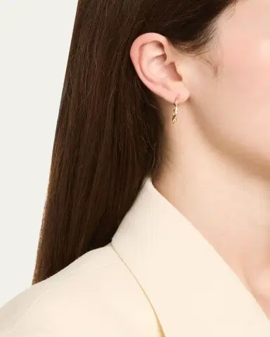 Jennifer Meyer Small Diamond Hoop Earrings | Thumbnail 2 Jennifer Meyer Small Diamond Hoop Earrings | Thumbnail 2