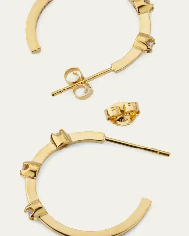 Jennifer Meyer Small Diamond Hoop Earrings | Thumbnail 4 Jennifer Meyer Small Diamond Hoop Earrings | Thumbnail 4
