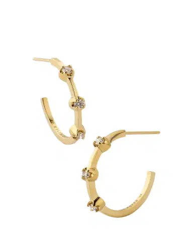 Jennifer Meyer Small Diamond Hoop Earrings | Thumbnail 1 Jennifer Meyer Small Diamond Hoop Earrings | Thumbnail 1