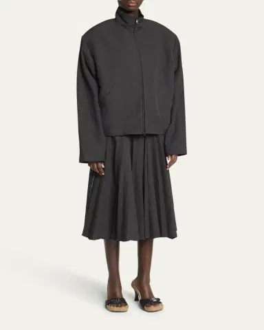 Balenciaga Hybrid Pleated Denim Midi Skirt | Thumbnail 2 Balenciaga Hybrid Pleated Denim Midi Skirt | Thumbnail 2