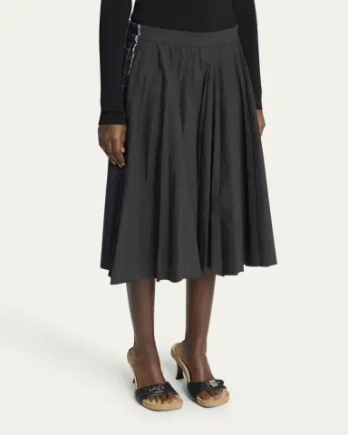 Balenciaga Hybrid Pleated Denim Midi Skirt | Thumbnail 4 Balenciaga Hybrid Pleated Denim Midi Skirt | Thumbnail 4