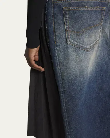 Balenciaga Hybrid Pleated Denim Midi Skirt | Thumbnail 5 Balenciaga Hybrid Pleated Denim Midi Skirt | Thumbnail 5