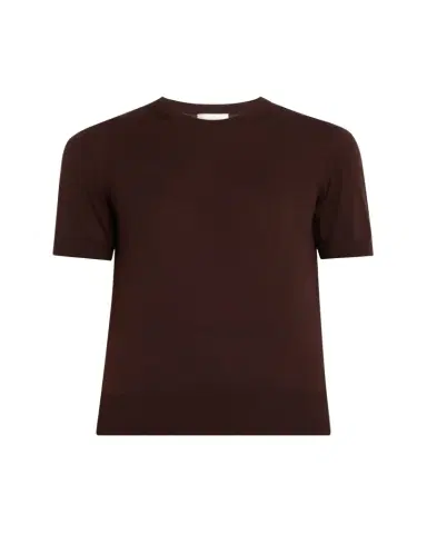 Saint Laurent Cashmere Short-Sleeve Crewneck Sweater | Thumbnail 1
