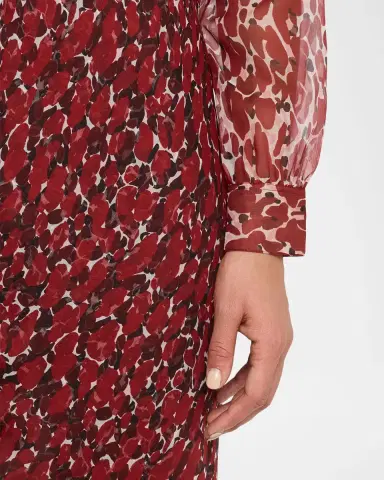 Saint Laurent Printed Cotton-Silk Midi Skirt | Thumbnail 4