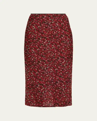 Saint Laurent Printed Cotton-Silk Midi Skirt | Thumbnail 5